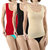 eDESIRE Cotton Camisole Sando Slip Sleeveless Tops Tank Top for Women  Girls - Combo Pack of 3 (Red, Beige, Black)