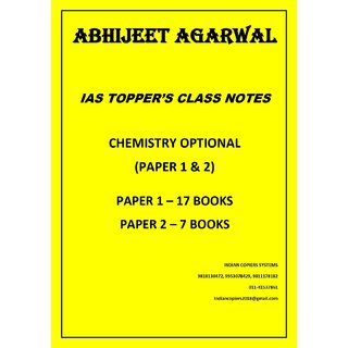Abhijeet Agarwal IAS Topper Chemistry Optional Class Notes