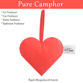 shopNsmile Camfresh Pure Camphor Heart - Car, Room   Air freshener, Mosquito  Insect Repellent