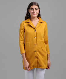 Raabta Mustard Bottun Details Blazer With Pocket