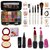 ADS SWIPA Pink Red Lipstick+Kajal+9Colour Eyeshadow+5Pcs Makeup Brush+2in1 Compact Powder Set Of-6