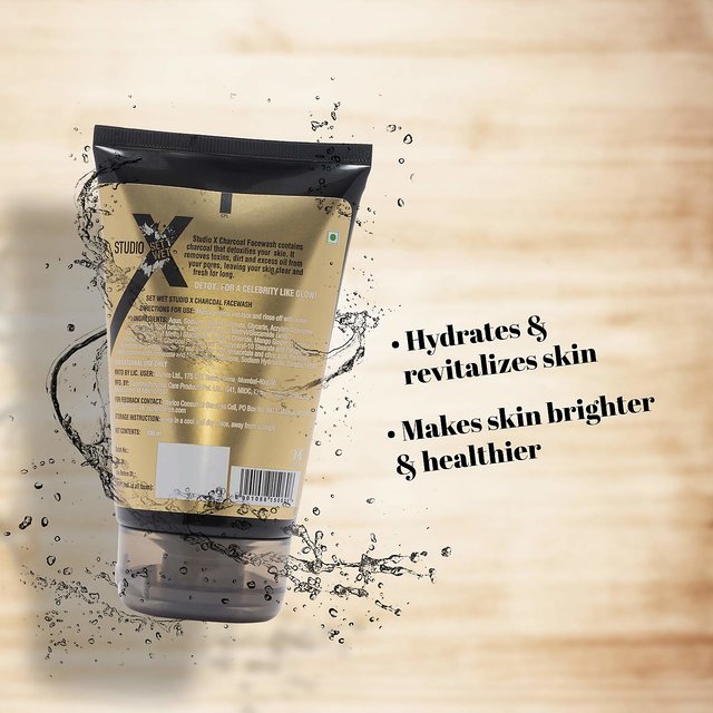 set wet charcoal face wash