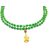 Raviour Lifestyle Lord Shiv Mahakal Shankar Mahadev shiv shakti Rudraksha Pendant With Green Hakik Agate 108 beads Mala
