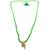 Raviour Lifestyle Rudraksh Mahadev Trishul Ganesh Pendant With Green Hakik Agate 108 beads Mala
