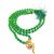 Raviour Lifestyle Rudraksh Mahadev Trishul Ganesh Pendant With Green Hakik Agate 108 beads Mala