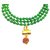 Raviour Lifestyle Lord Shiv Shakti 5 Mukhi Shiv Trishul Damru With Green Hakik Agate 108 beads Mala