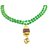 Raviour Lifestyle Mahadev Shiva Om Rudraksha Pendant With Green Hakik Agate 108 beads Mala