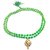 Raviour Lifestyle Lord shiv punchmukhi rudraksha Om pendant With Green Hakik Agate 108 beads Mala