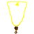 Raviour Lifestyle Lord shiv punchmukhi rudraksha Om pendant With Yellow Hakik Agate 108 beads Mala