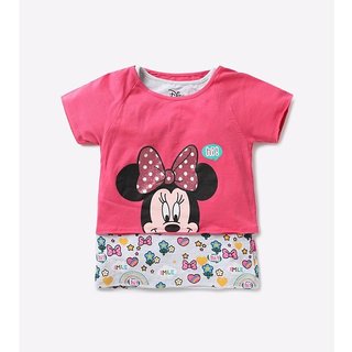 Disney Girls Cotton Minni Mouse T-shirt