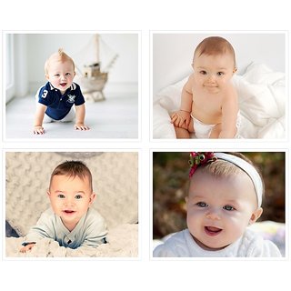                       Cute Baby's Boy Poster for Pregnant Women 28(300 GSM Paper, 12x18 Inches each, Multicolour) -Combo Set of 4                                              