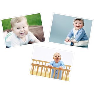                       Cute Baby Poster for Home and Expecting Mothers 114(300 GSM Paper, 12x18 Inches each, Multicolour) -Combo Set of 3                                              