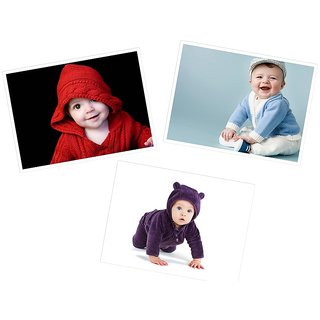                       Cute Baby Poster for Home and Expecting Mothers 74(300 GSM Paper, 12x18 Inches each, Multicolour) -Combo Set of 3                                              