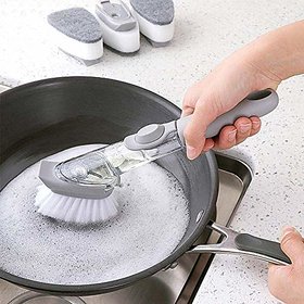 EXCLUSIVE Automatic Liquid Tank Kitchen Cleaning Brush Scrubber Dish Bowl