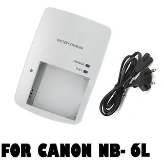 Chargeur De Batterie Compatible Canon NB-6L NB-6LH – Pour PowerShot SX530, SX540, SX610, SX500, Etc. – Avec Câble AC 100 Cm