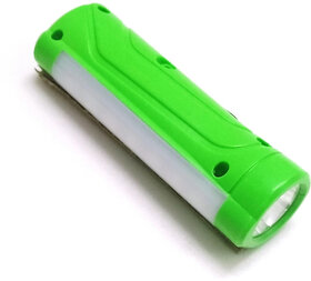 Buylink 3W LASER LED And 7 Hi-Power Mini Poket Torch Light 8 Hours Battery Backup Torch Emergency Light (Green) SML-TCH