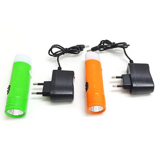                       Buylink 3W LASER LED And 7 Hi-Power Mini Poket Torch Light 8 Hours Battery Backup Torch Emergency Light pack 2 (SML-TCH)                                              
