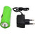 Buylink 3W LASER LED And 7 Hi-Power Mini Poket Torch Light 8 Hours Battery Backup Torch Emergency Light (Green) SML-TCH