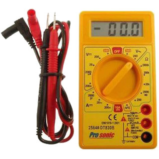 Buylink Digital Multimeter LCD AC DC Measuring Voltage Current Digital Multimeter (Yellow) MLT-MITR