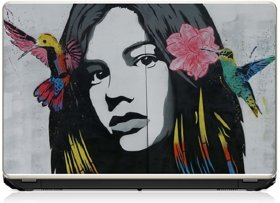 Pujya Designs  Face Art1 Laptop Skin 15.6 Vinyl Vinyl Laptop Decal 15.6