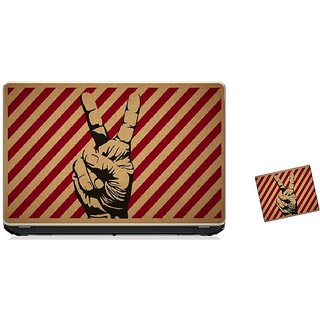 Pujya Designs  Victory Laptop Skin 15.6 Vinyl With Mouse Pad Combo