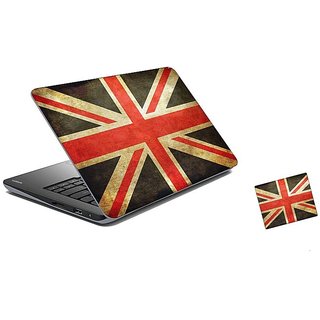 Pujya Designs  England Laptop Skin 15.6 Vinyl With Mouse Pad Combo