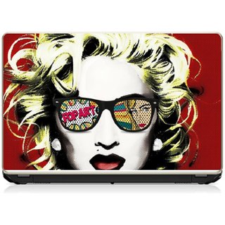                       Pujya Designs  Girl face pop art Laptop Skin 15.6 Vinyl Vinyl Laptop Decal 15.6                                              
