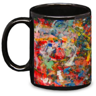                       Pujya Designs  Art Paint Cup for coffee or tea for your love ones Ceramic Mug(350 ml)                                              