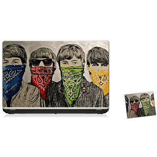                       Pujya Designs  Boys Gang Laptop Skin 15.6 Vinyl With Mouse Pad Combo                                              