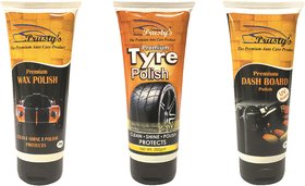 Prusty's Premium Polishes For Dashboard, Tyre and Wax For Car And Bike