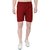 OORA Men's Gym Sports Short ( Mehroon , Free Size- 28 to 34 Inch)