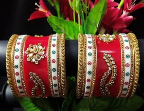 Designer Hand Painted Suhag Bridal Chura 2.4 inch Set