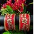 Desigenr Red Bridal Chura Shuga Chura Kundan Golden CZ 2.6 inch Set