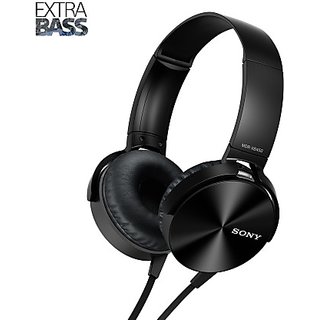 Sony XB450 Wired Headset without Mic  (Black, On the Ear)