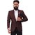 Mr. Dulha - Men's Slimfit Blazer with Accessories (Brooch) - Maroon