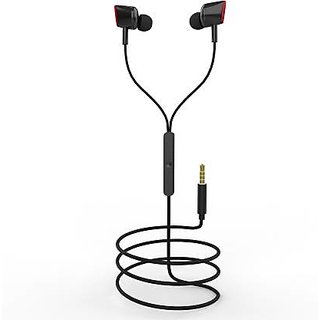 FLYBOT Star 100 Wired Headset  (Black-Red, In the Ear)