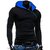 Redbrick Black Plain Blue hooddie Full Sleeve Casual T-Shirt For Men