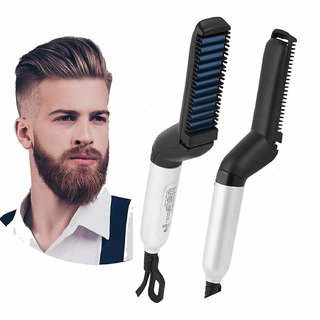 Karnavati Hair Straightener For Men Multi-functional Curling Electric Brush Beard Comb