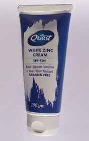 Quest White Zinc Cream SPF 50+ 100gm