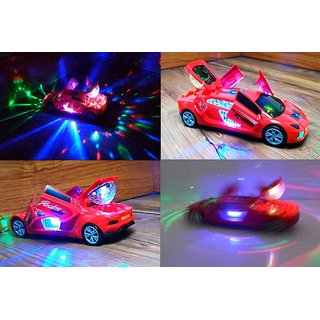 3 D Super Car Toy Car Toy for Kids with 360 Degree Rotation Door Opening Sound Light Toys for Kids Boys Girls