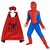Kaku Fancy Dresses Spider Man Costume with Cape for Kids