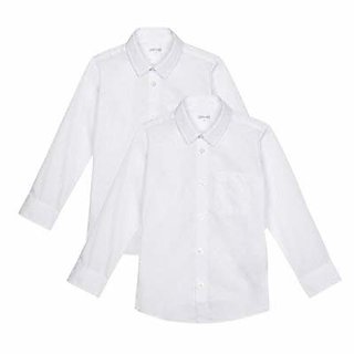 Kaku Fancy Dresse Plain White Shirt for Kids