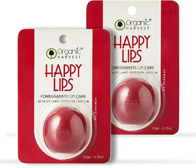 Organic Harvest Pomegranate Lip Balm, 10g (Pack of 2)