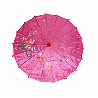 Kaku Fancy Dresses Japanese Umbrella Accessor for Costume/ Wedding Dance and Decoration Prop - Dark Pink Pack -1