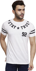 White 92 No. Printed T Shirt for Men