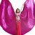 Kaku Fancy Dresses Shining Isis Belly Dance Wings with Stick for 360 Degree Dancing Wings  - Pink
