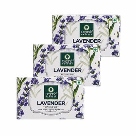 Organic Harvest Lavender Bathing Bar, 110g (Pack of 3)