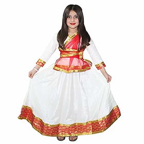 Kaku Fancy Dresses Kathak Dance Costume Lehenga for Kids/ Traditional Indian Kathak Dance Dress for Girls