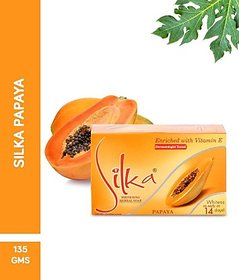 SILKA WHITENING HERBAL SOAP WITH PAPAYA  (135 g)