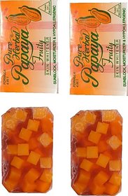 Pure Herbal Papaya Fruity Soap For Anti Wrinkle Skin Made In Philippines Pack of 2